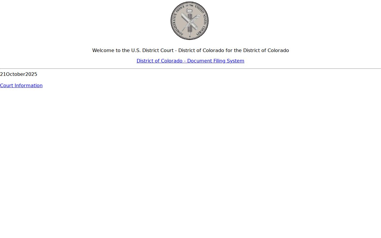 Alamosa County District Court records and federal CM ECF distinction
