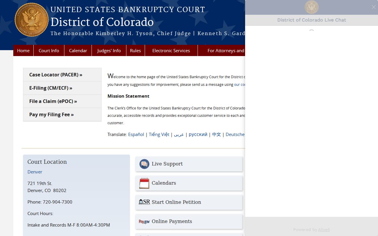 Alamosa County District Court records compared with Colorado bankruptcy court