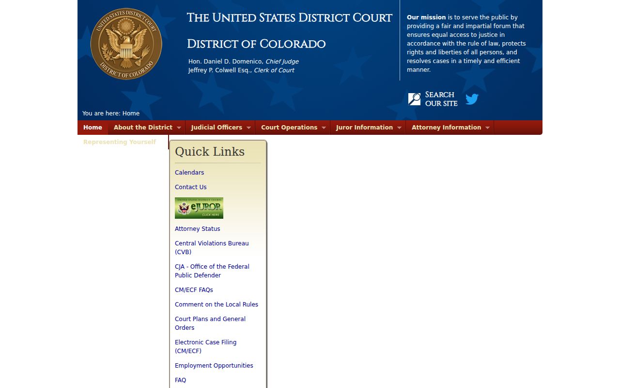 Alamosa County District Court records and federal court distinction